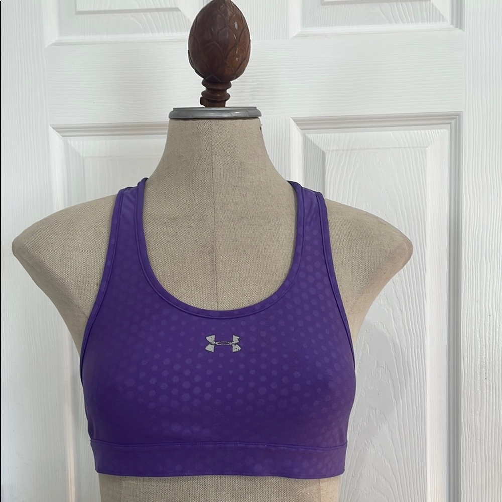 Under Armour Women's Purple Sports Bra high impact activewear women’s size L